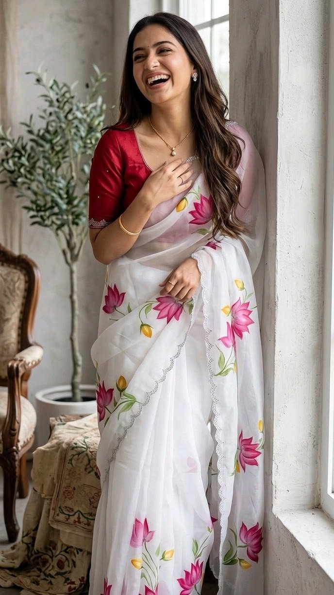 Linen saree